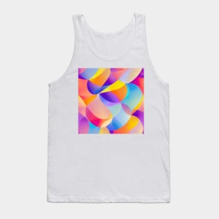 seamless Geometric pattern of curved shapes Tank Top